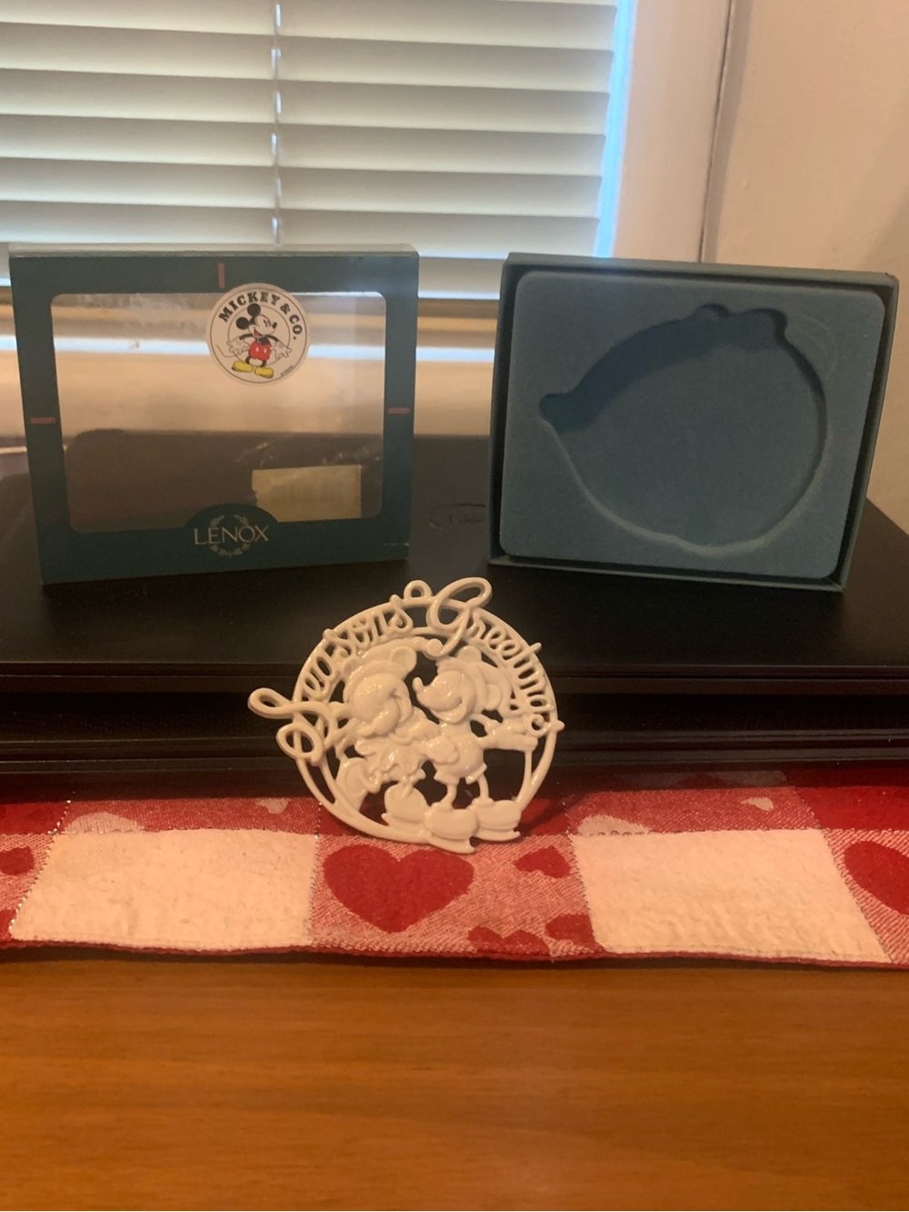 Disney Showcase Collection -Mickey & Minnie Porcelain Ornament by Lenox